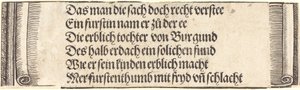 Printed Text for The Betrothal of Maximilian with Mary of Burgundy
