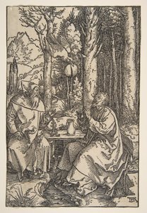 Saint Anthony and Saint Paul in the Desert by Albrecht Dürer