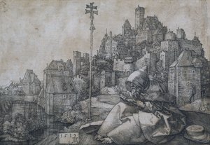 Saint Anthony in Front of the Town, 1519 by Albrecht Dürer