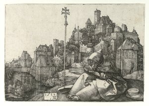 Saint Anthony reading by Albrecht Dürer