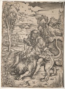 Samson Killing the Lion, c1496-1497 by Albrecht Dürer
