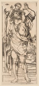 St. Christopher Crossing the Stream, 1528 by Albrecht Dürer