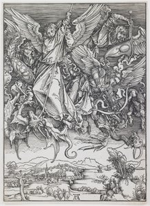 St. Michael Fighting the Dragon, from the series “The Apocalypse”