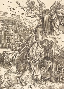 The Angel with the Key to the Bottomless Pit by Albrecht Dürer
