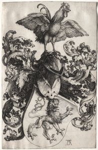 The Coat of Arms with a Lion and Cock by Albrecht Dürer