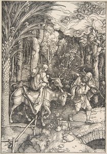 The Flight into Egypt, from The Life of the Virgin, Latin Edition by Albrecht Dürer