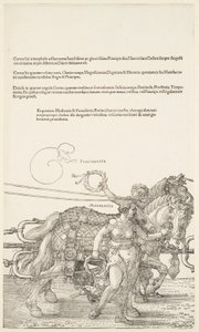 The Great Triumphal Chariot: Providentia and Moderatio by Albrecht Dürer