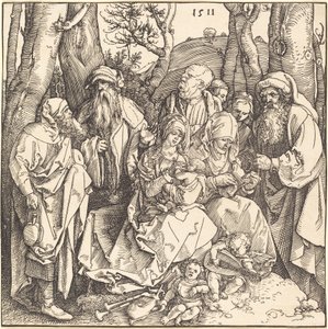 The Holy Family with Two Music-Making Angels by Albrecht Dürer
