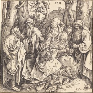The Holy Family with Two Music-Making Angels by Albrecht Dürer