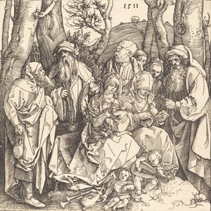 The Holy Family with Two Music-Making Angels by Albrecht Dürer