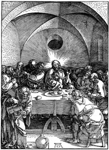 The Last Supper from the Great Passion series by Albrecht Dürer