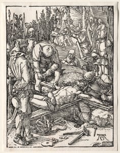 The Small Passion: Christ Being Nailed to the Cross by Albrecht Dürer