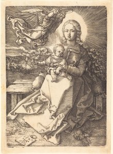 The Virgin and Child Crowned by One Angel by Albrecht Dürer
