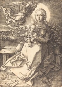 The Virgin and Child Crowned by One Angel by Albrecht Dürer