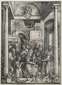 The Virgin and Child Surrounded by Saints and Angels by Albrecht Dürer