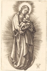 The Virgin and Child on a Crescent with a Diadem by Albrecht Dürer