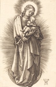 The Virgin and Child on a Crescent with a Diadem by Albrecht Dürer