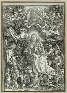 The Virgin and Child Surrounded by Angels by Albrecht Dürer