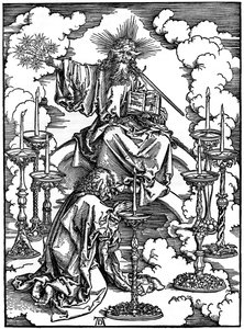 The Vision of The Seven Candlesticks from the Apocalypse by Albrecht Dürer