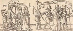 Time and a Fox Turning the Wheel of Fortune with People of All Ranks to the Right