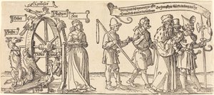 Time and a Fox Turning the Wheel of Fortune with People of all Ranks to the Right by Albrecht Dürer