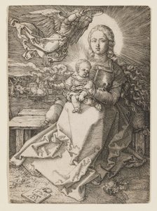 Virgin Crowned by One Angel by Albrecht Dürer