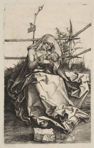 Virgin and Child on a Grassy Bench by Albrecht Dürer