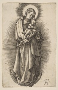 Virgin and Child on the Crescent with a Diadem by Albrecht Dürer