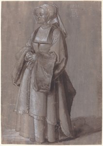 Young Woman in Netherlandish Dress by Albrecht Dürer