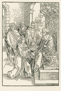 Conrad Celtes Handing His Edition of the Roswitha Comedies to the Elector Frederick of Saxony by Albrecht Dürer or Duerer