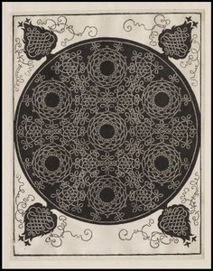 Fourth Knot, 7 Circular Groups of Knots with Black Centres by Albrecht Dürer
