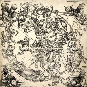 Northern Celestial Hemisphere with Twelve Zodiac Images