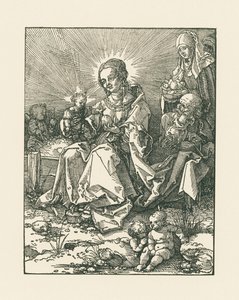 Madonna on a Grassy Bank with St. Joseph and St. Anne by Albrecht Dürer or Duerer