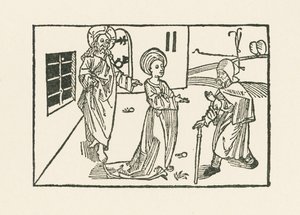 Second Work of Mercy: Reception of the Pilgrim in His House by Albrecht Dürer or Duerer