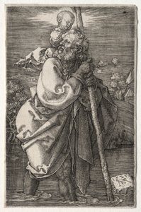 St. Christopher, Facing to the Left by Albrecht Dürer or Duerer