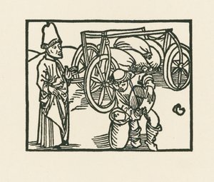 The Priest Has a Sack on a Wagon and Oats Are Being Put Into It by Albrecht Dürer or Duerer