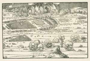 The Siege of a Fortress, Right Block by Albrecht Dürer or Duerer