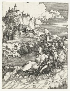 The abduction of Amymone by the sea monster by Albrecht Dürer or Duerer