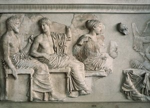 Poseidon, Apollo, Artemis and Aphrodite represented on the east frieze of the Parthenon by Alcamenes (attr. to)