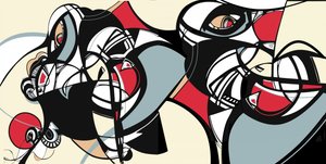 Abstract Cubist Faces