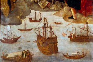 Spanish Caravel by Alejo Fernandez