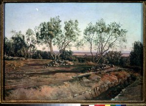 Olive Trees Near the Cemetery of Albano by Aleksandr Andreevich Ivanov