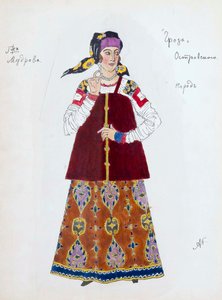 Costume design for the play The Storm by Alexander Ostrovsky, 1916