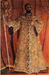 Portrait of Fyodor Ivanov Shaliapin in the Role of Boris Godunov by Aleksandr Jakovlevic Golovin
