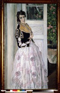 Young Spanish Woman on the Balcony. Painting by Alexander Yakovlevich Golovin, 1911. State Russian Museum, Saint Petersburg
