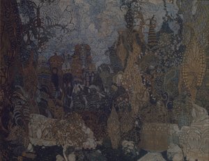 Stage design for the ballet The Firebird by I. Stravinsky, 1910 by Aleksandr Jakovlevic Golovin