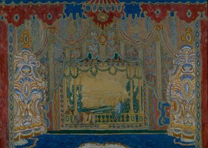 Stage Design for the Theatre Play Don Juan by Molière by Aleksandr Jakovlevic Golovin