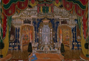 Stage Design for the Theatre Play The Masquerade by M. Lermontov, 1917