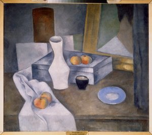 Still Life with Apples and Blue Saucer