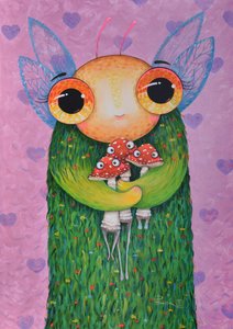 Whimsical Mushroom Friend by Aleksandra Paranchenko